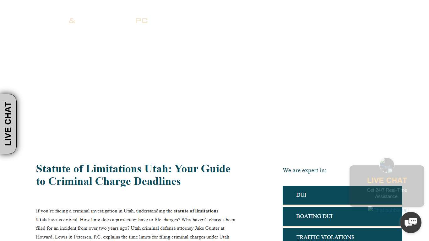 Utah's Criminal Statute Of Limitations Utah Criminal Lawyers