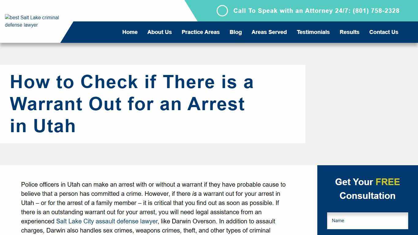 How Do I Check to See if There is a Warrant Out for My Arrest in Utah?